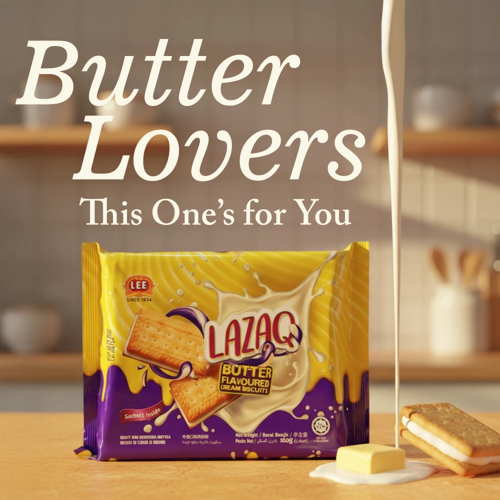 Lee Lazaq Butter Flavoured Cream Biscuits 160g