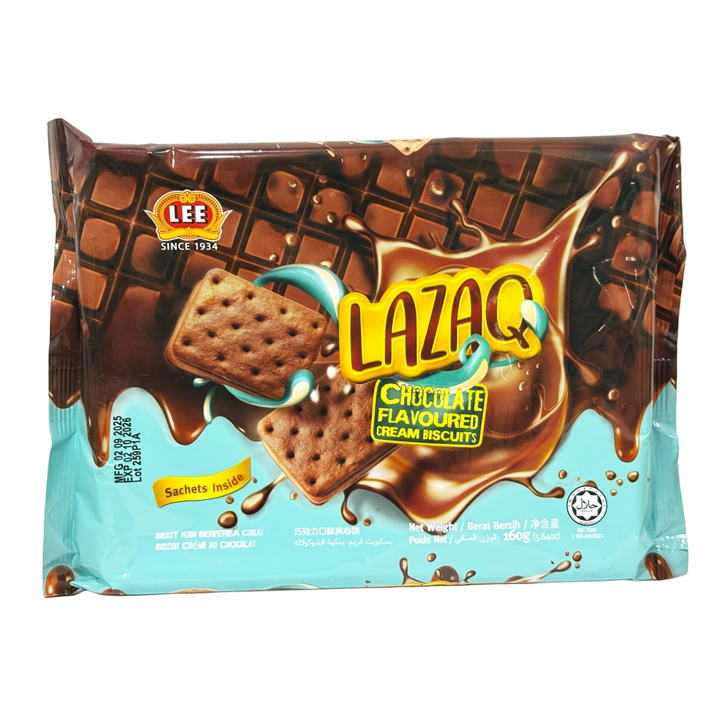 Lee Lazaq Chocolate Flavoured Cream Biscuits 160g