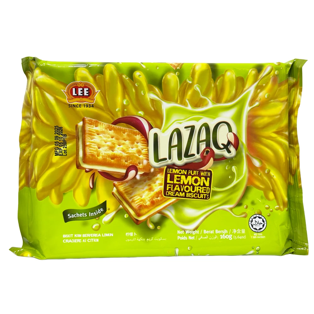 Lee Lazaq Lemon Flavoured Cream Biscuits160g