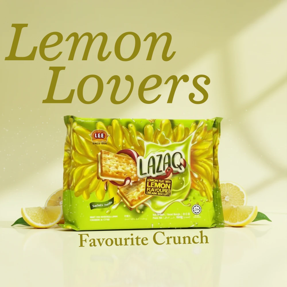 Lee Lazaq Lemon Flavoured Cream Biscuits160g