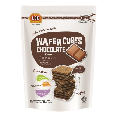 Lee Chocolate Flavoured Cream Wafer Cubes 90g