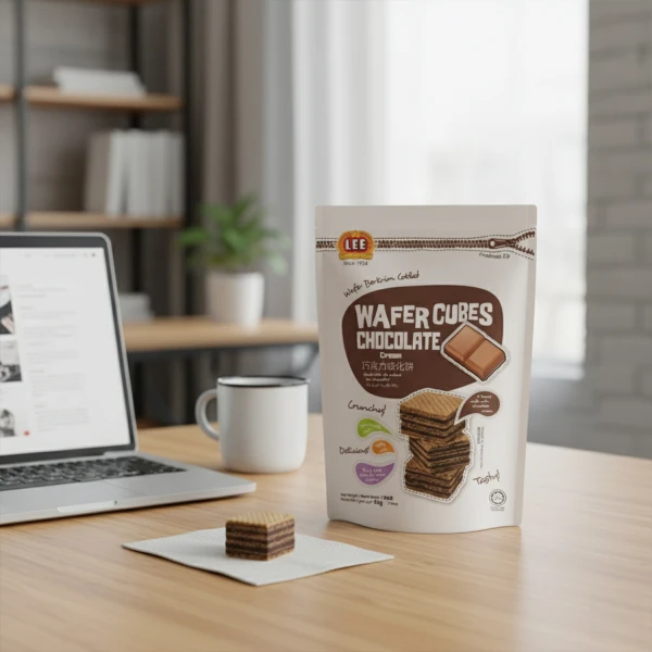 Lee Chocolate Flavoured Cream Wafer Cubes 90g