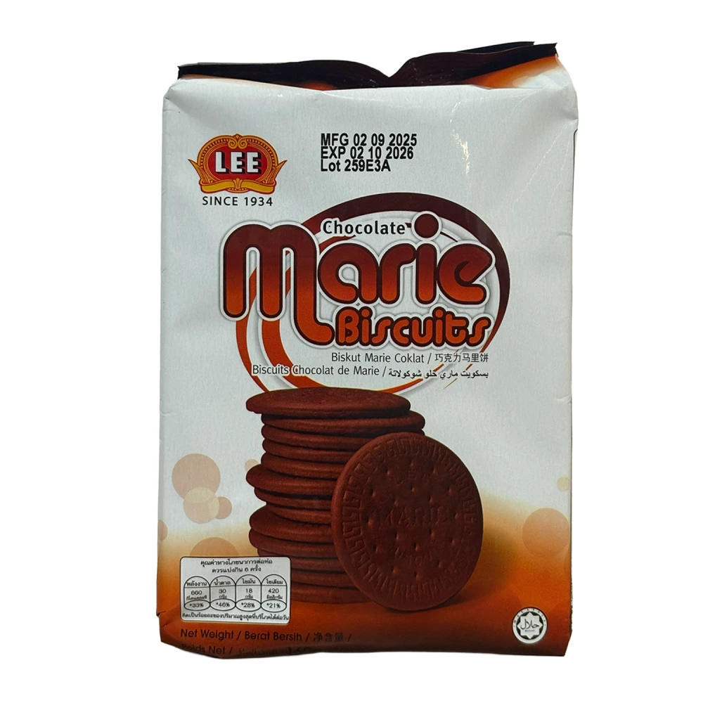 Lee Chocolate Flavoured Marie Biscuits 160g