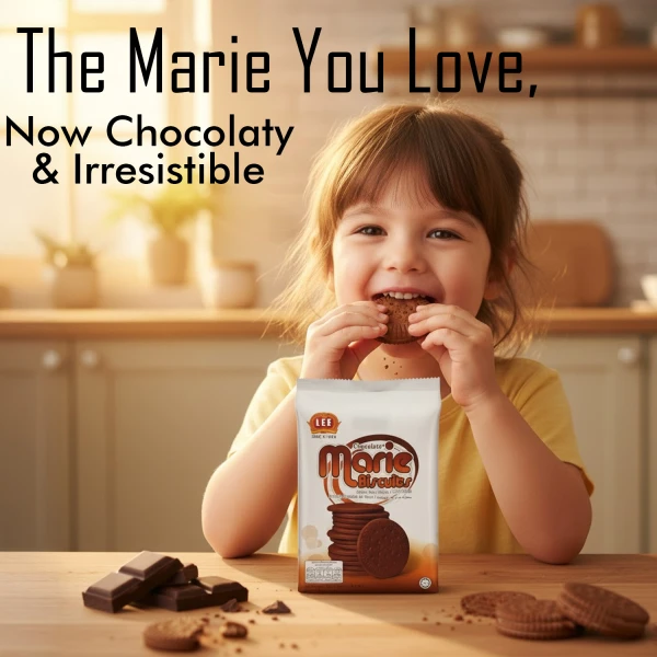 Lee Chocolate Flavoured Marie Biscuits 160g