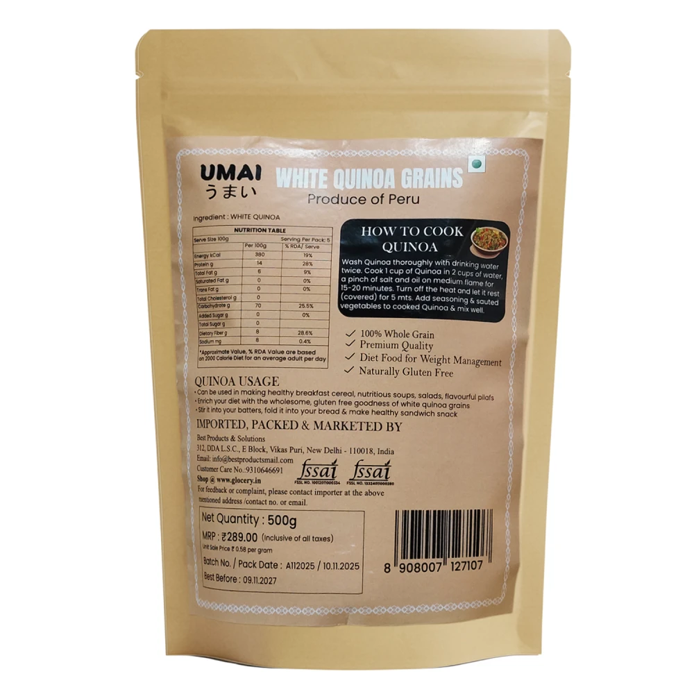 UMAI White Quinoa Grains 500g