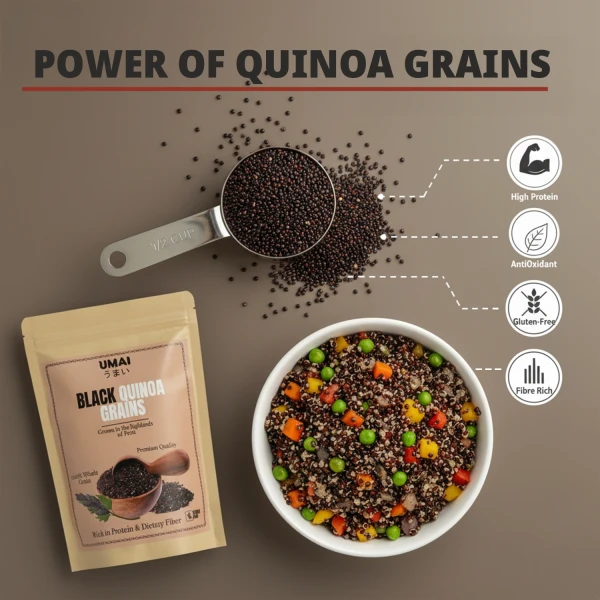 UMAI Black Quinoa Grains 500g