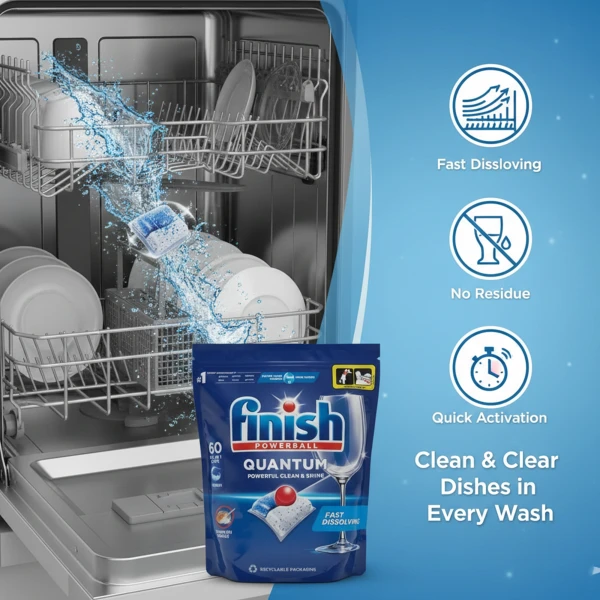 Finish Quantum Dishwasher Regular 60 Tabs