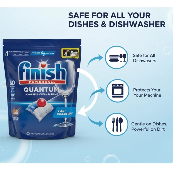 Finish Quantum Dishwasher Regular 60 Tabs