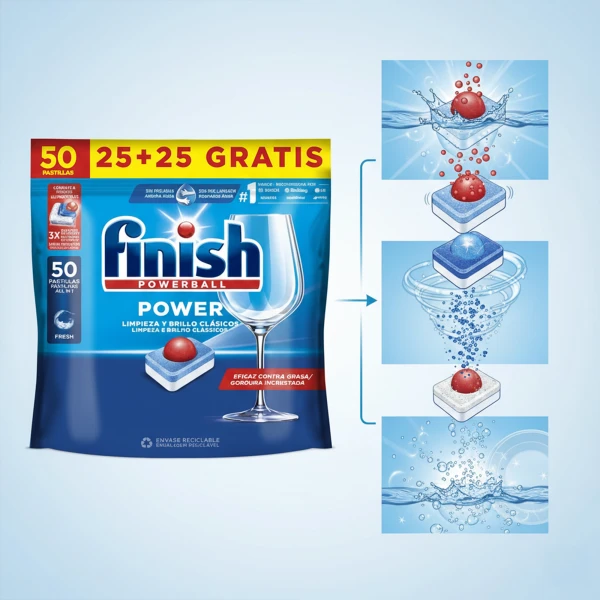 Finish Powerball Dishwasher 50 Tabs